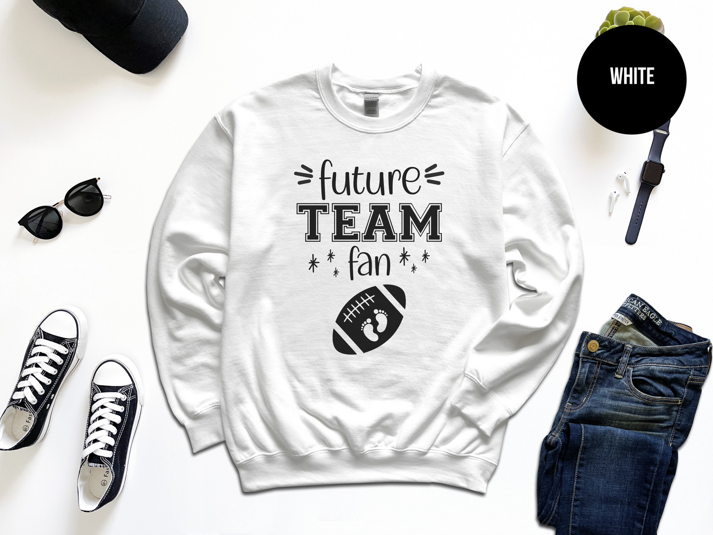 Football Pregnancy Custom Sweatshirt