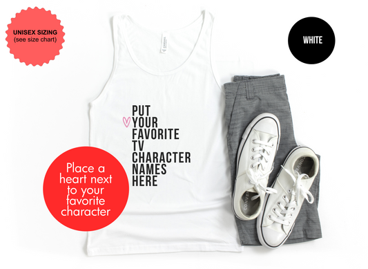 Customized TV Character Tank Top