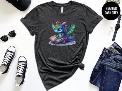 Baby Dragon Reading a Book Shirt