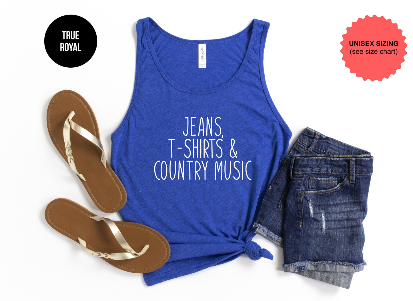 Jeans, Tshirts and Country Music Tank Top