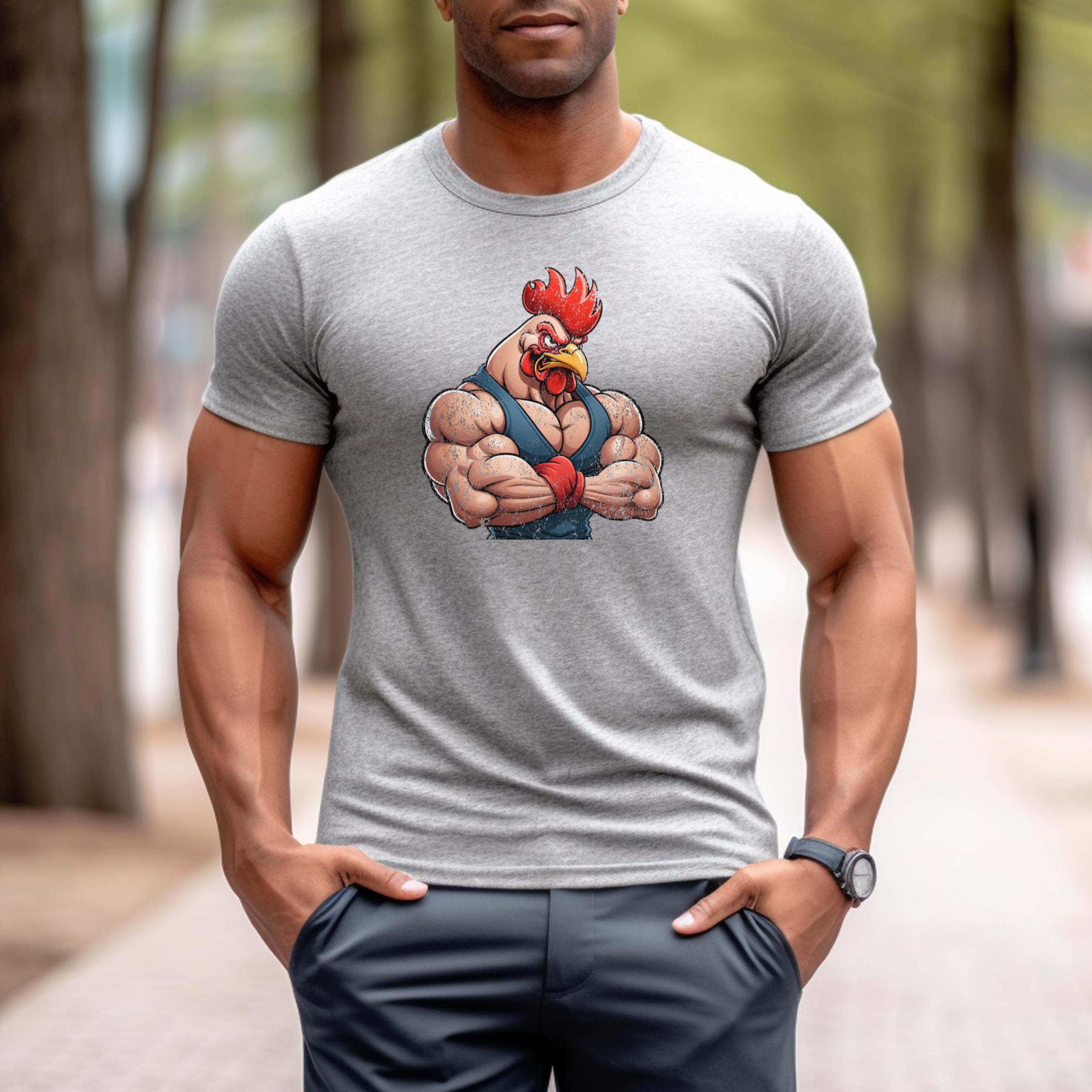 Rooster Bodybuilder Muscle Rooster • Gift for Gym Lover – The Shirt Republic