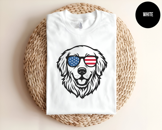 Patriotic Golden Retriever
