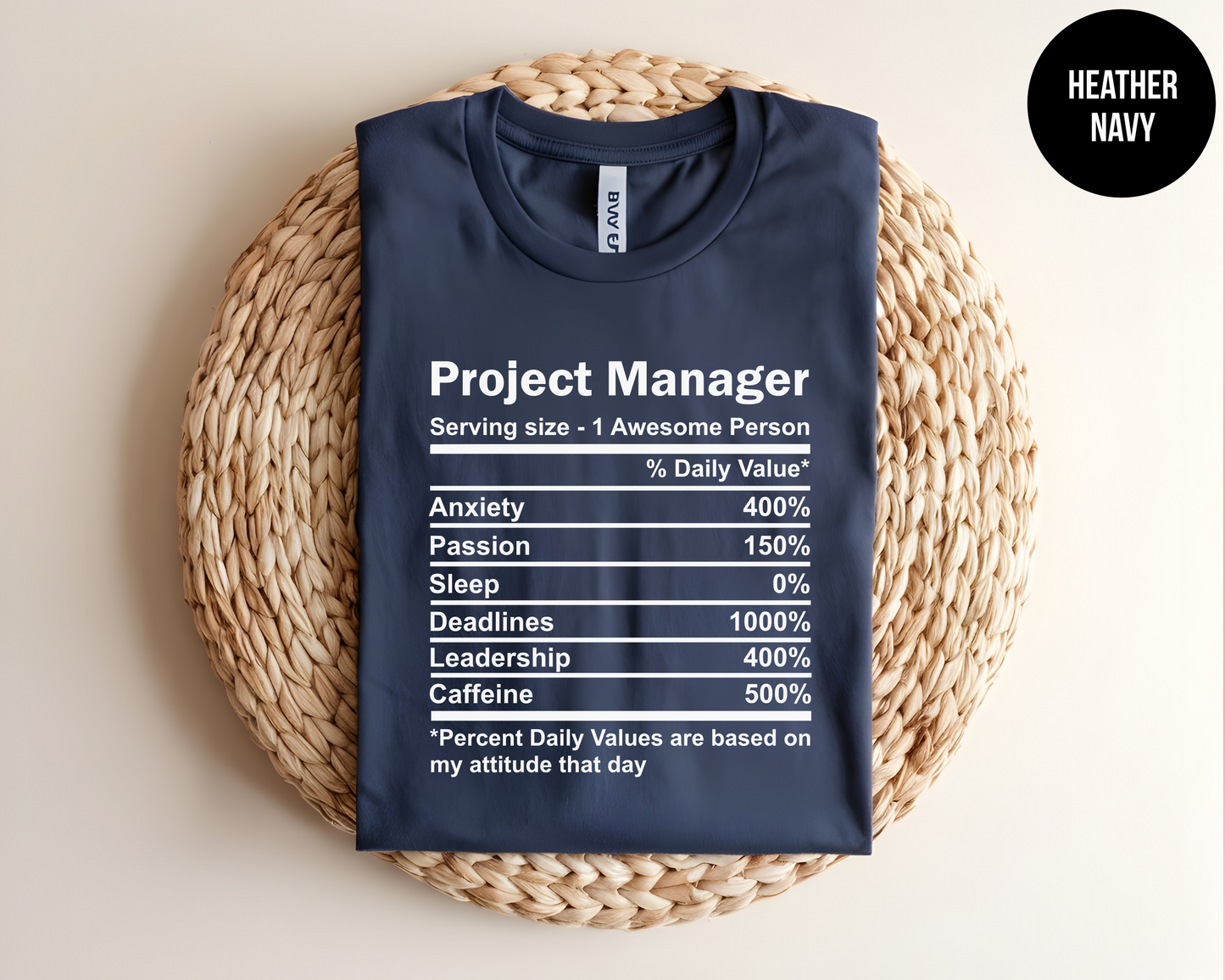 Project Manager Nutrition Facts