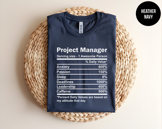 Project Manager Nutrition Facts