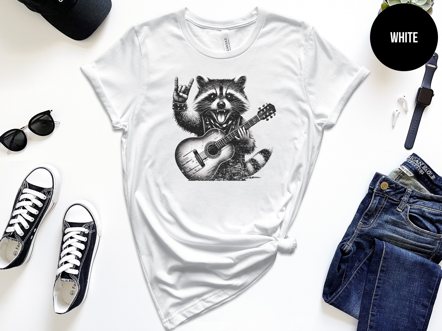 Distressed Rocker Raccoon