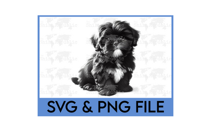 Black ShihTzu - Digital Download