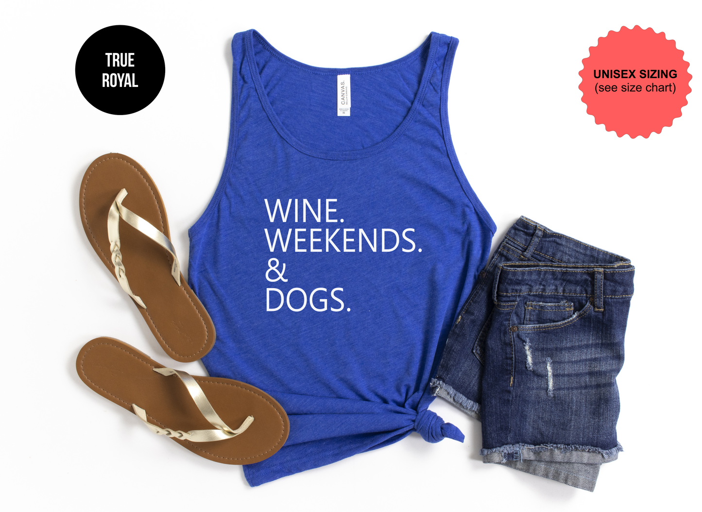 Wine, Weekends and Dogs Tank Top