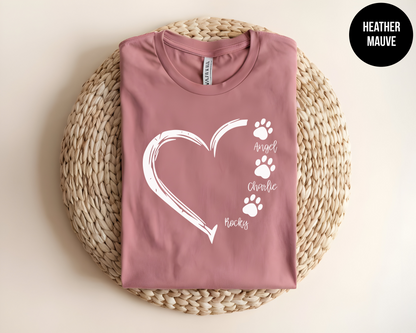 Customizable Dog Paw Shirt