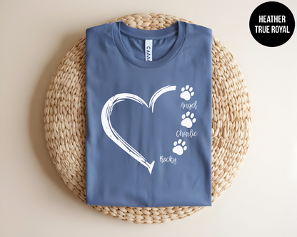 Customizable Dog Paw Shirt