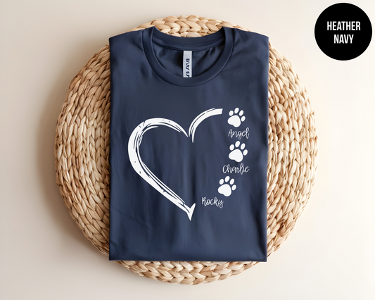 Customizable Dog Paw Shirt