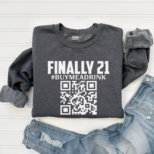 Finally 21 Customized QR Code Sweatshirt