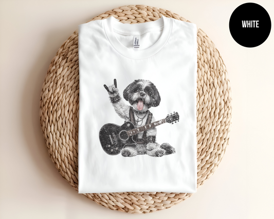 Distressed Rocker Shih Tzu