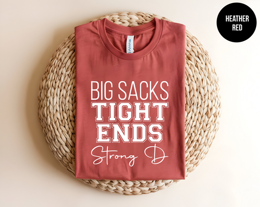 Big Sacks. Tight Ends. Strong D.