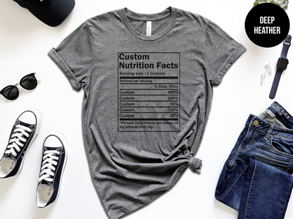 Custom Nutrition Facts