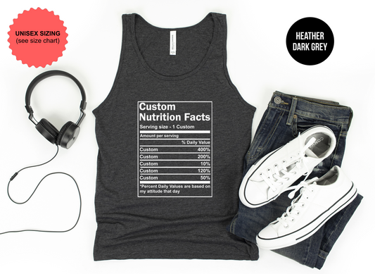 Custom Nutrition Facts Tank Top