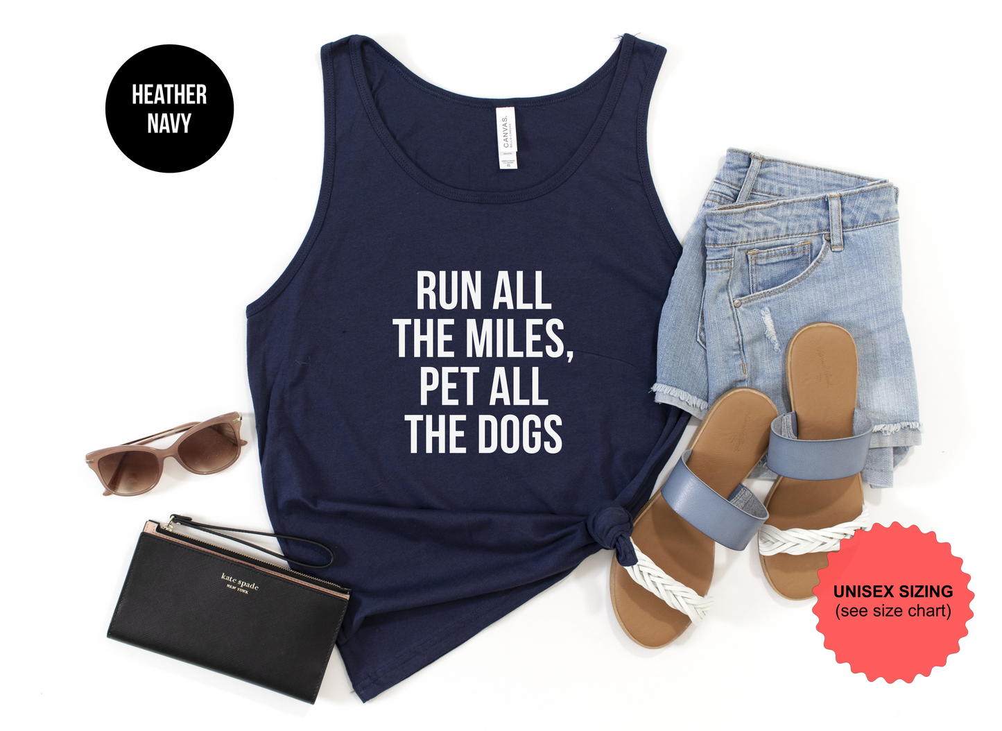 Run All The Miles, Pet All The Dogs Tank Top