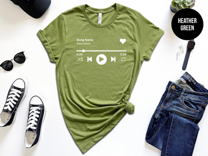 Customizable Song Playlist Shirt