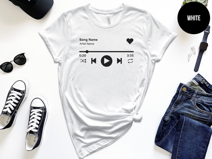 Customizable Song Playlist Shirt