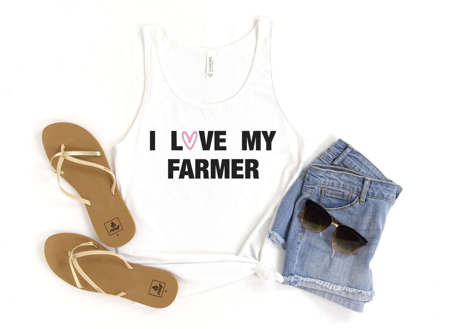 I Love My Farmer Tank Top