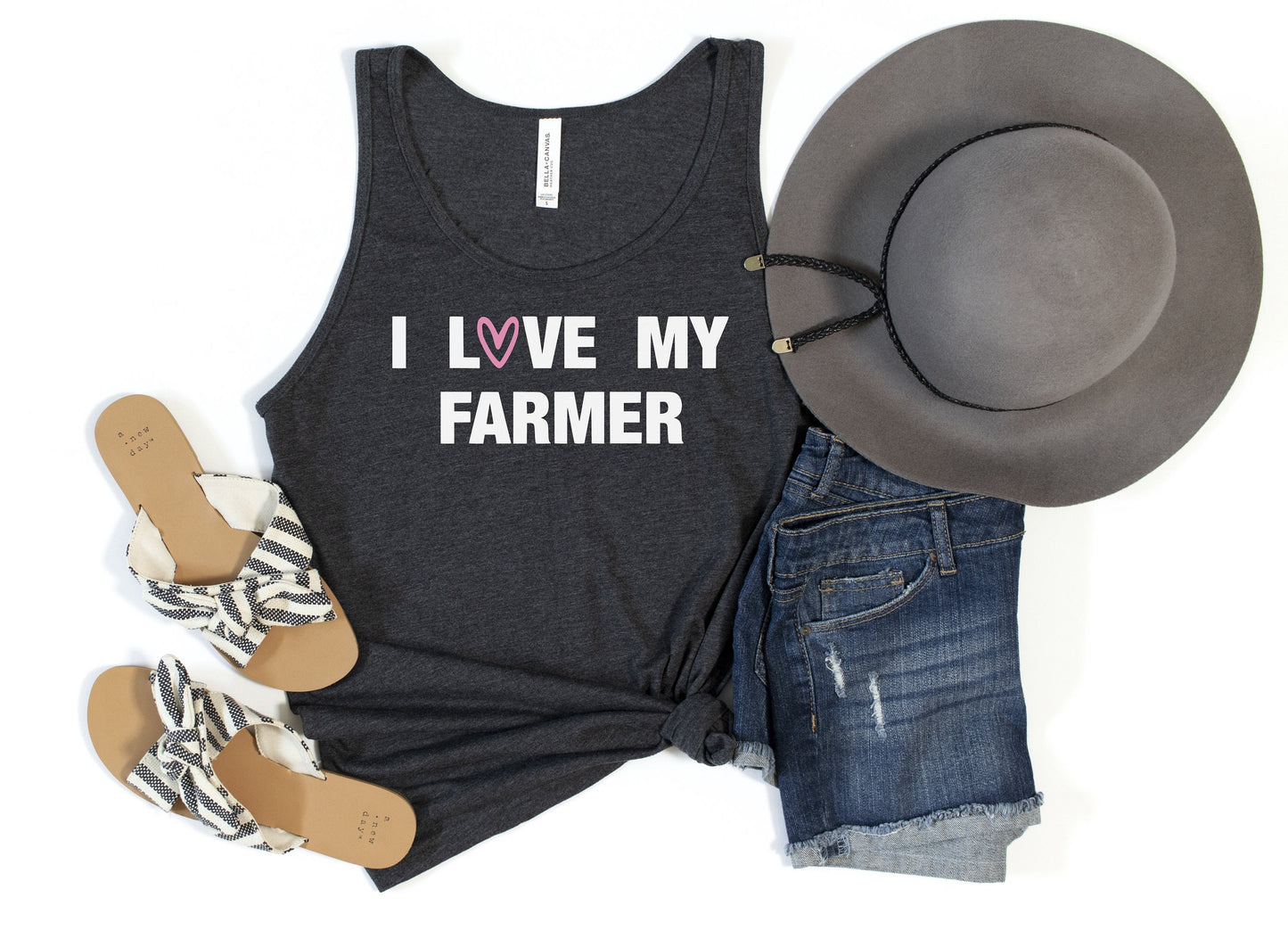 I Love My Farmer Tank Top