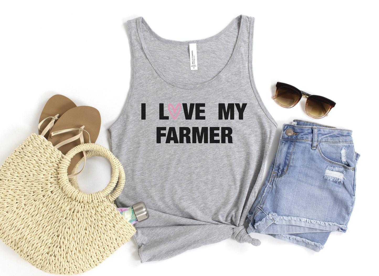 I Love My Farmer Tank Top