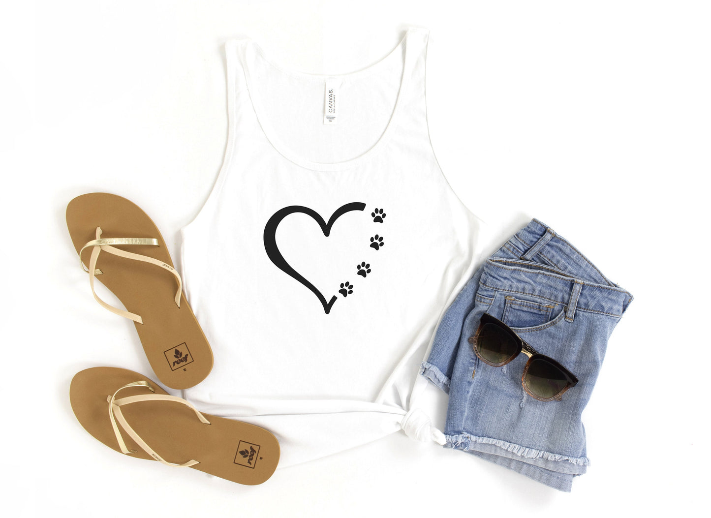 Heart of Dog Paws Tank Top