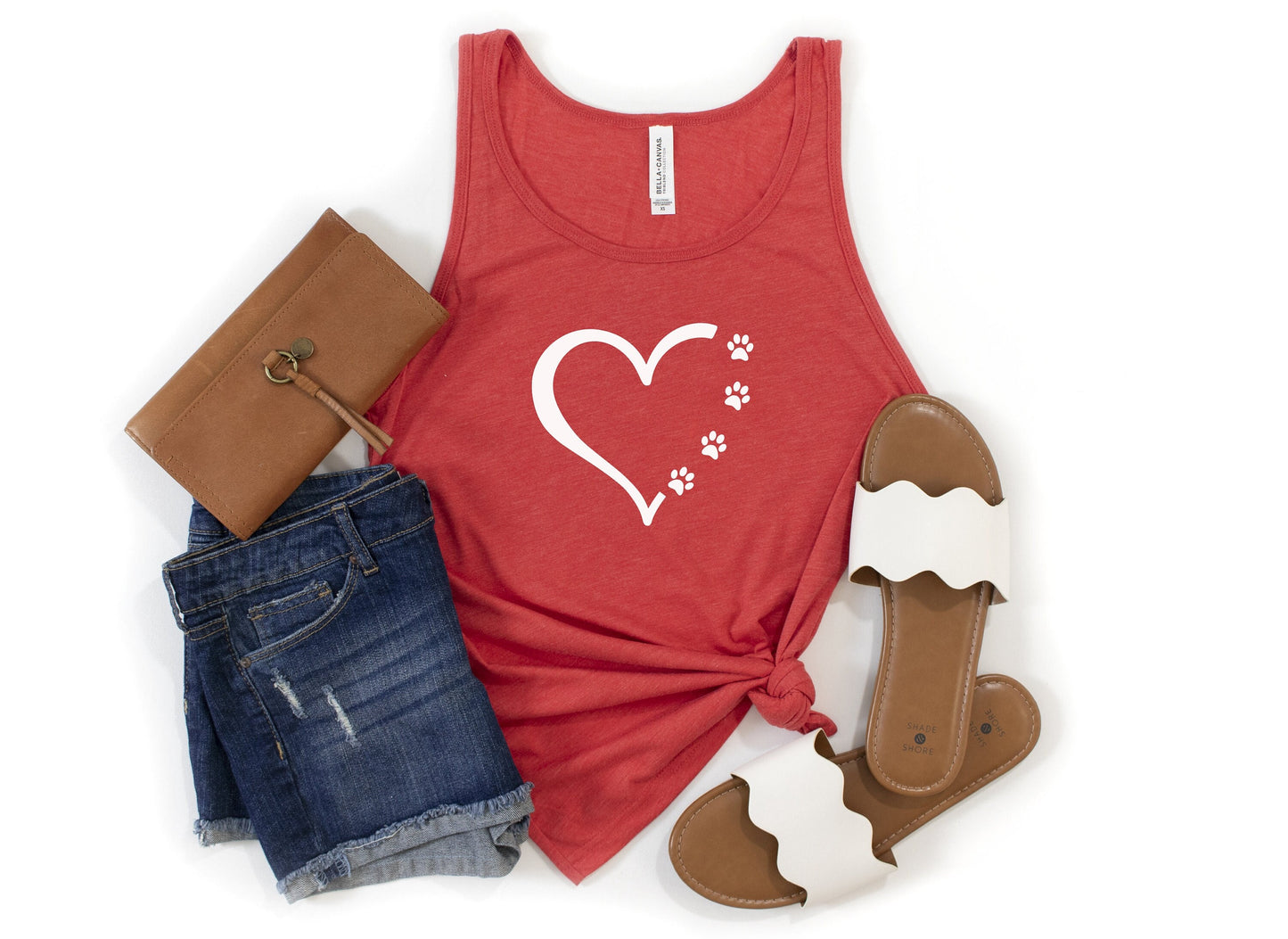 Heart of Dog Paws Tank Top