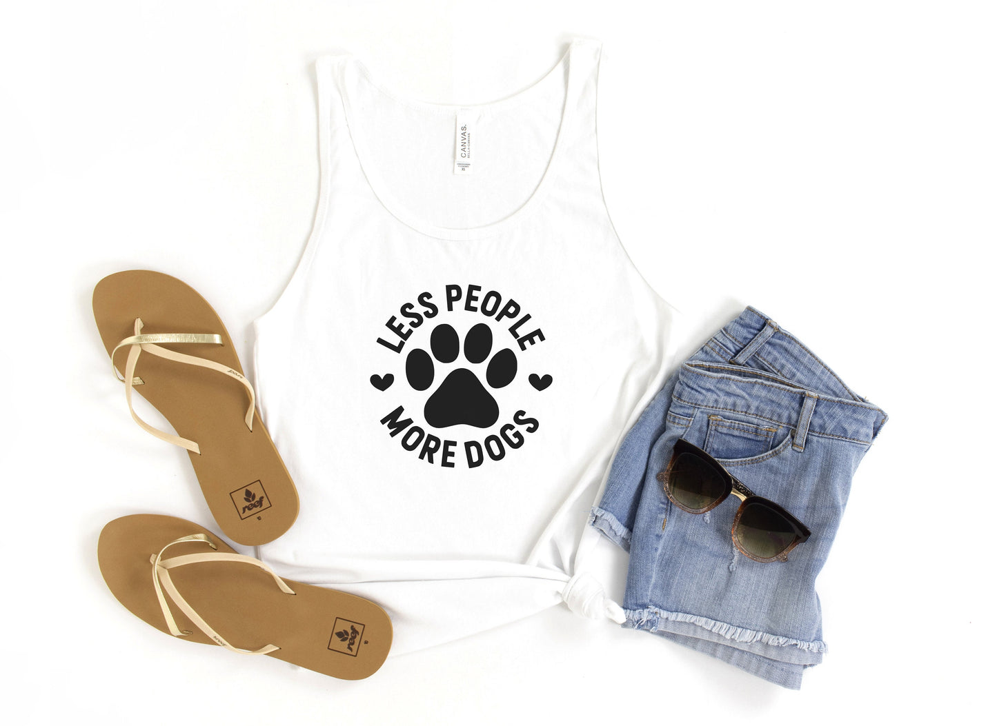 Less People, More Dogs Tank Top