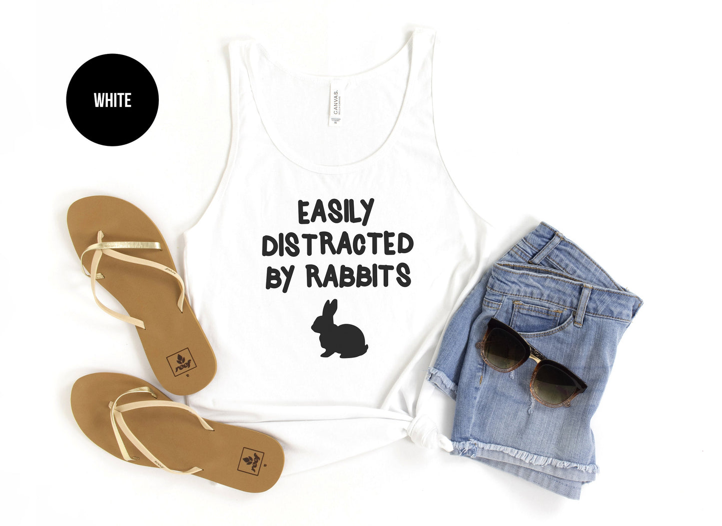 Easily Distracted By Rabbits Tank Top