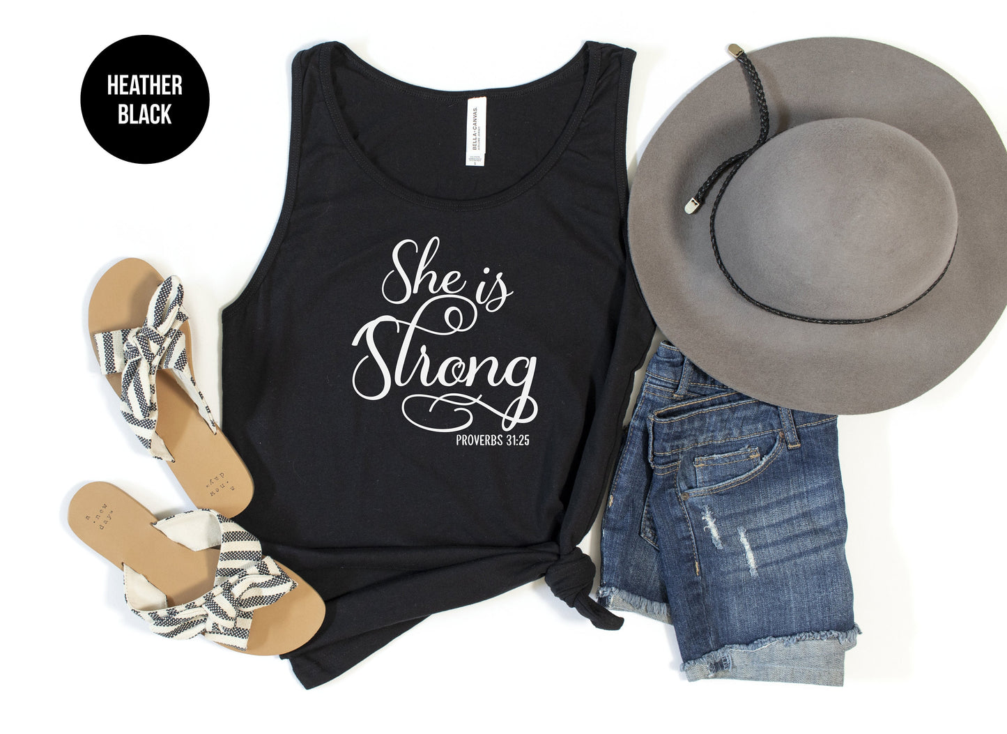 She is Strong - Proverbs 31:25 Tank Top