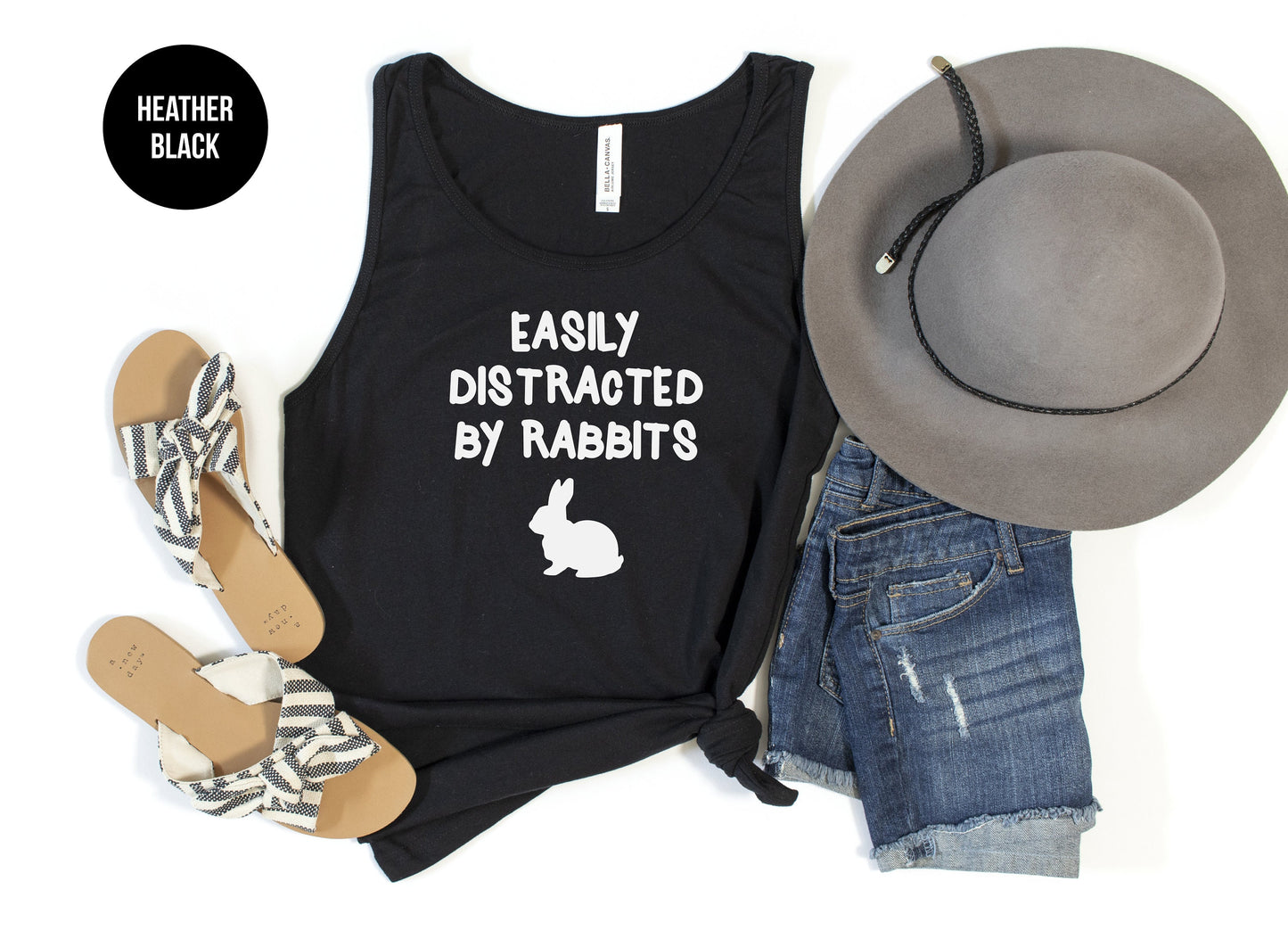 Easily Distracted By Rabbits Tank Top