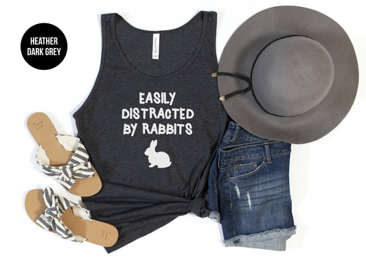 Easily Distracted By Rabbits Tank Top