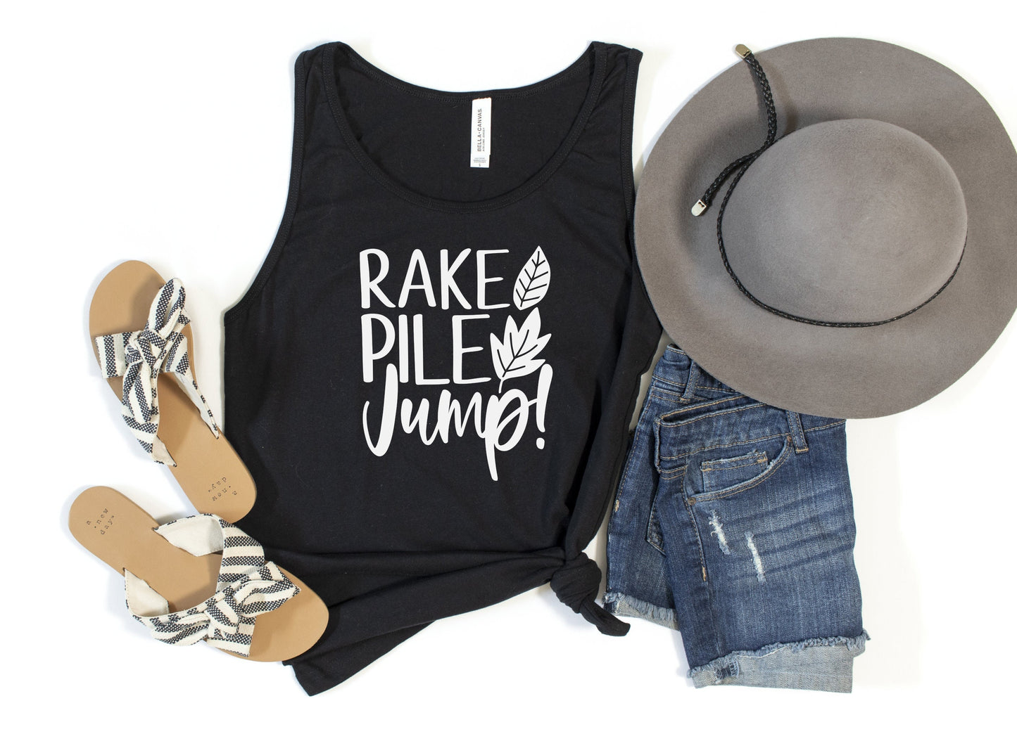 Rake, Pile, Jump, Tank Top