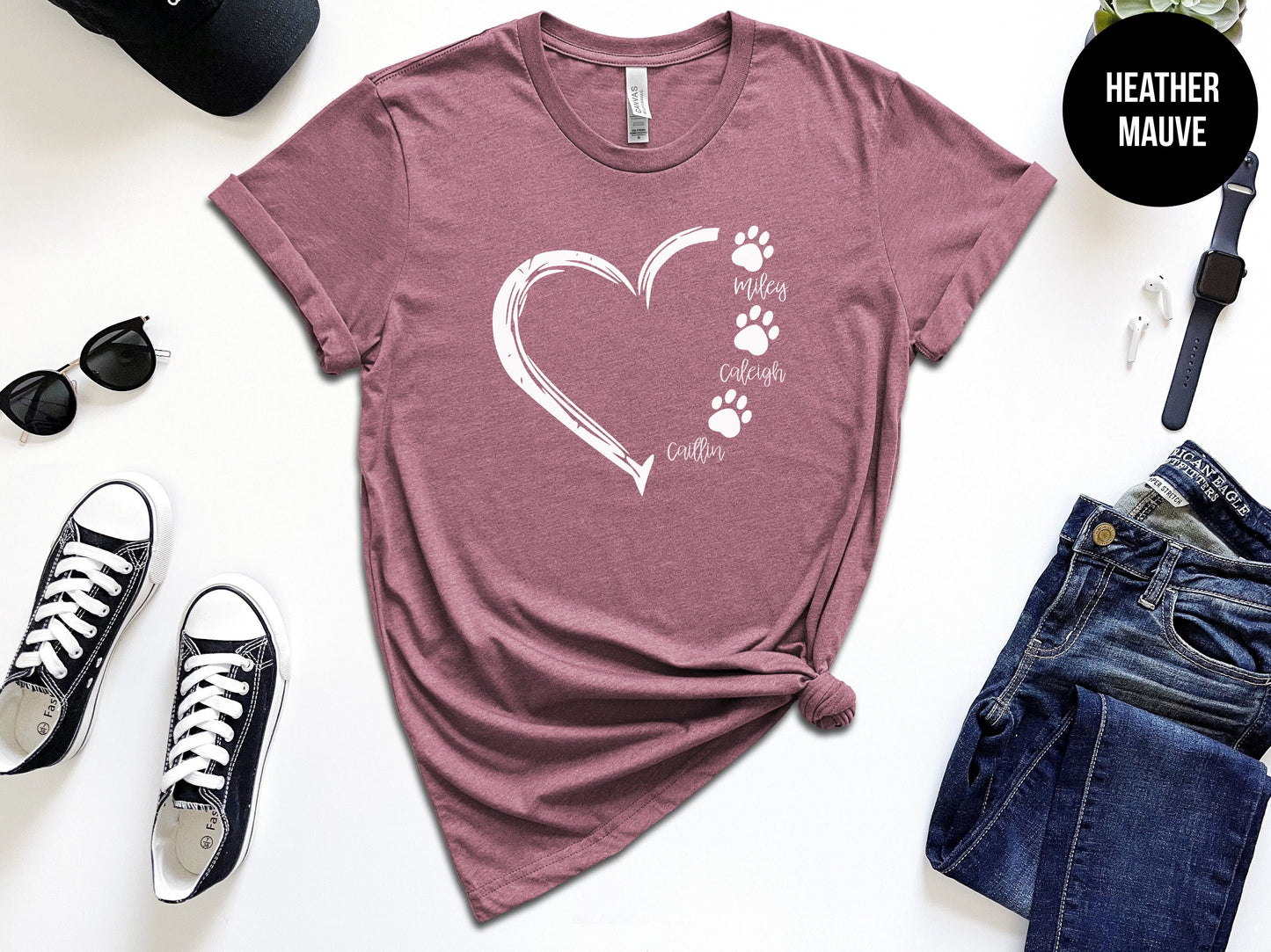 Dog Mom Custom Shirt (with pet names)